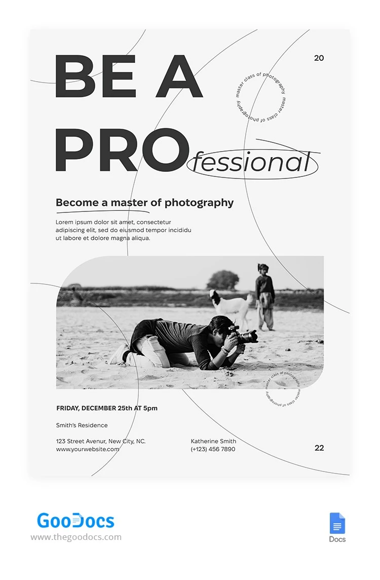 Black&White Photography Flyer - free Google Docs Template - 10065159