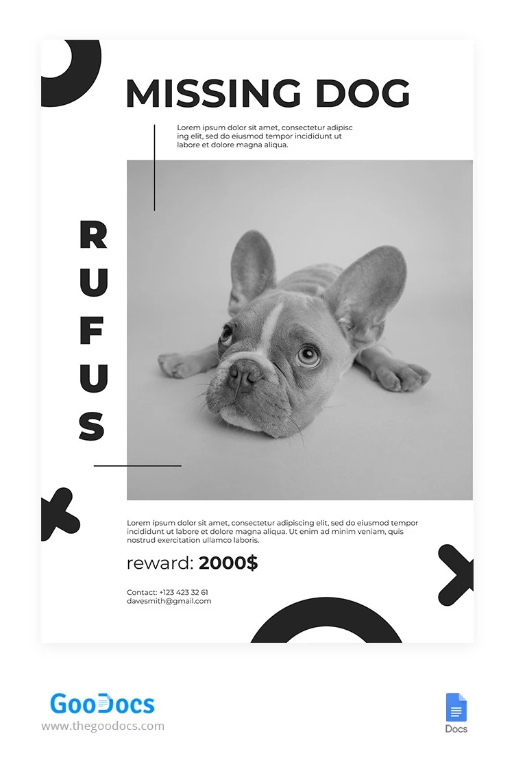 Black&White Wanted Poster - free Google Docs Template - 10065190