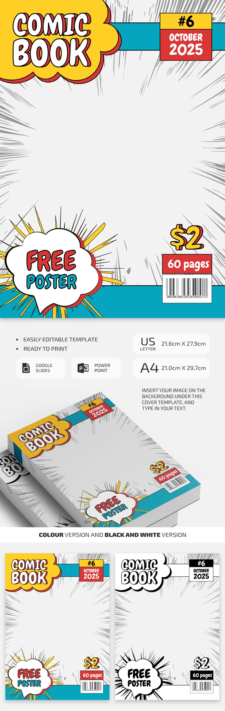 Blank Comic Book Cover Template - free Google Docs Template - 10071159 Blank Comic Book Cover Template - free Google Docs Template - 10071159
