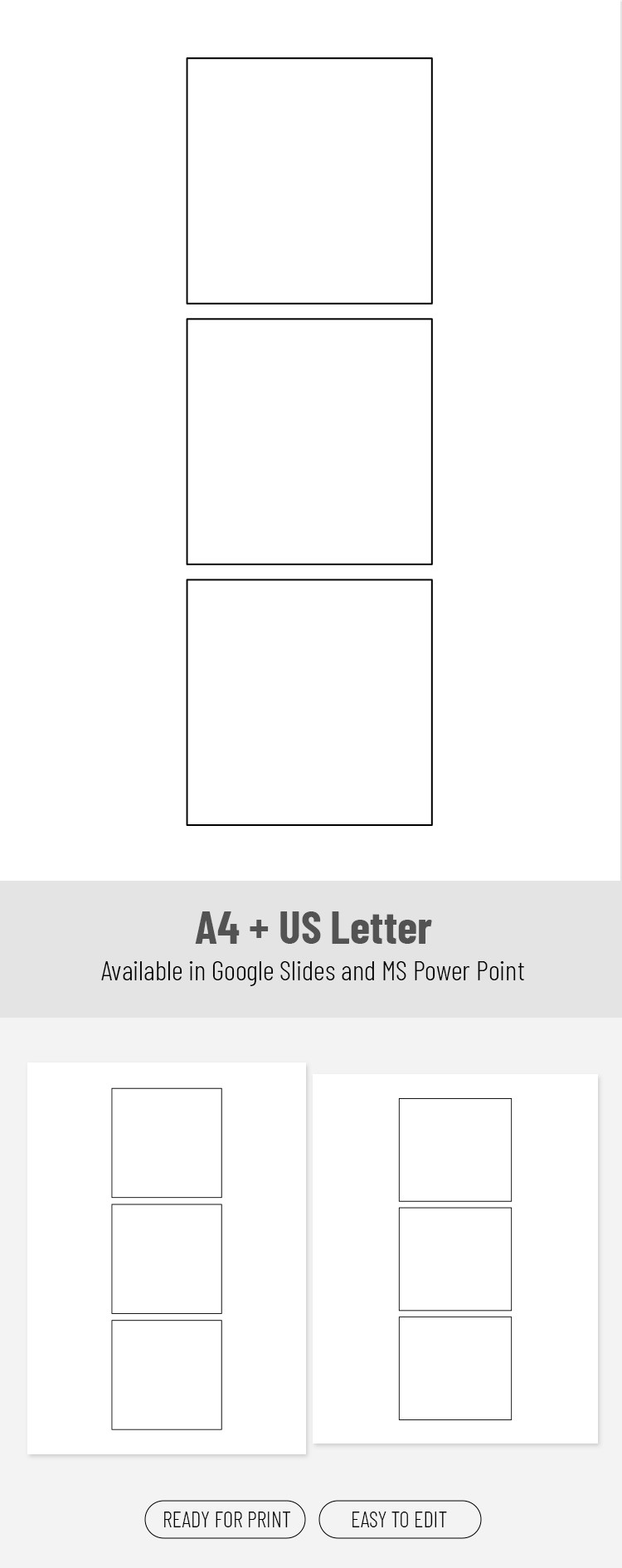 Free Blank Three Panel Comic Template In Google Slides