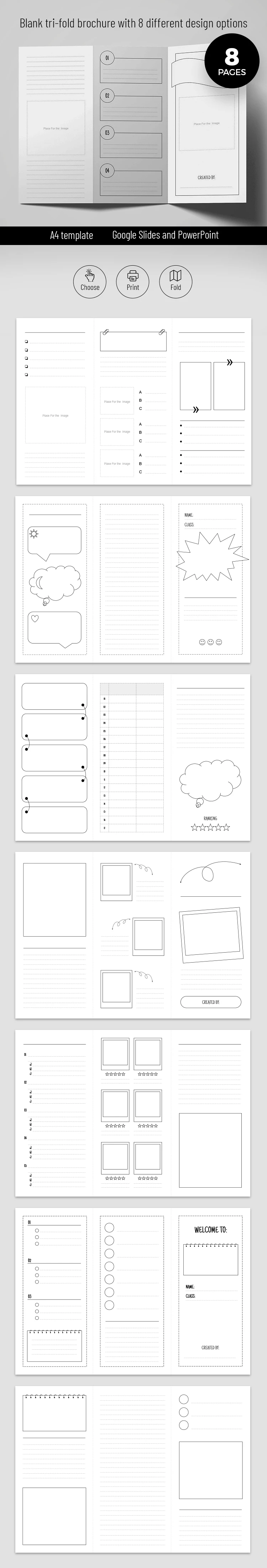 Blank Trifold Brochure - free Google Docs Template - 10069194