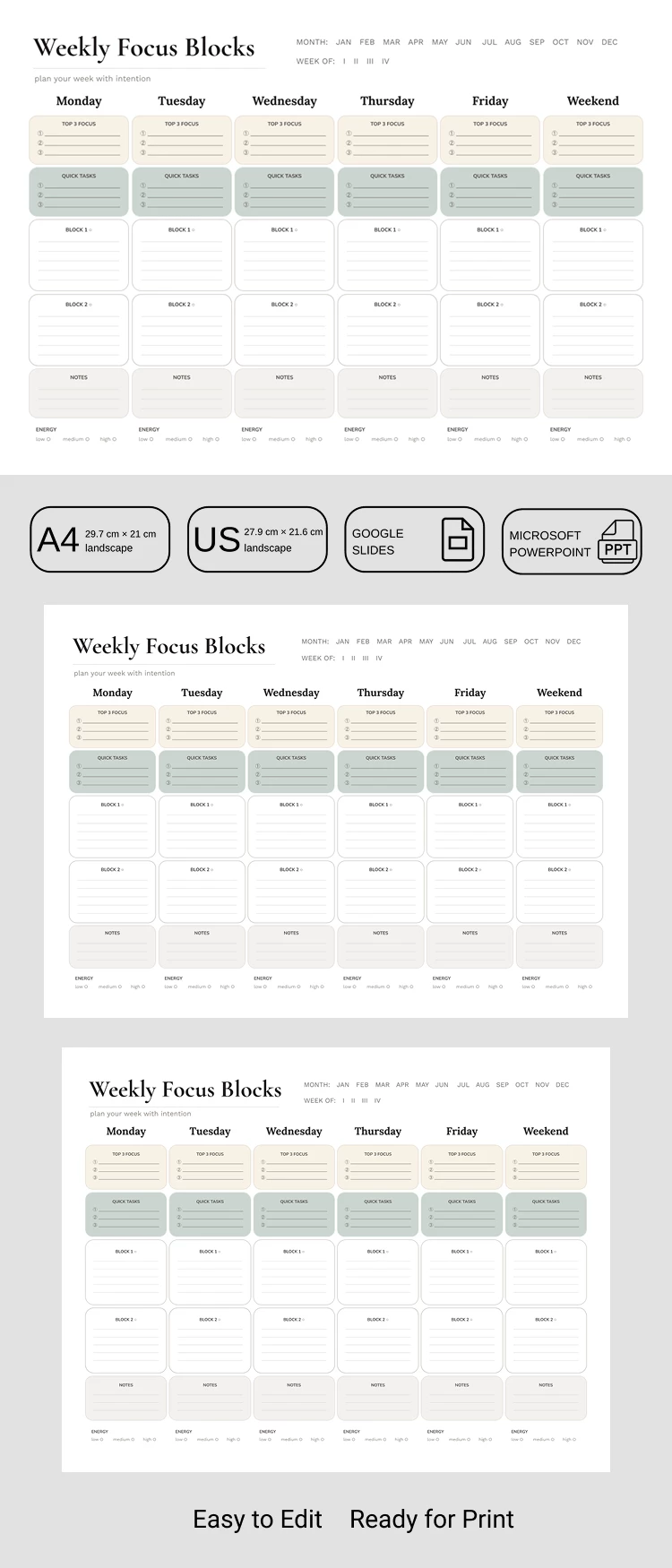 Anteprima di Modello di programma di blocco per Google Slides and Microsoft PowerPoint