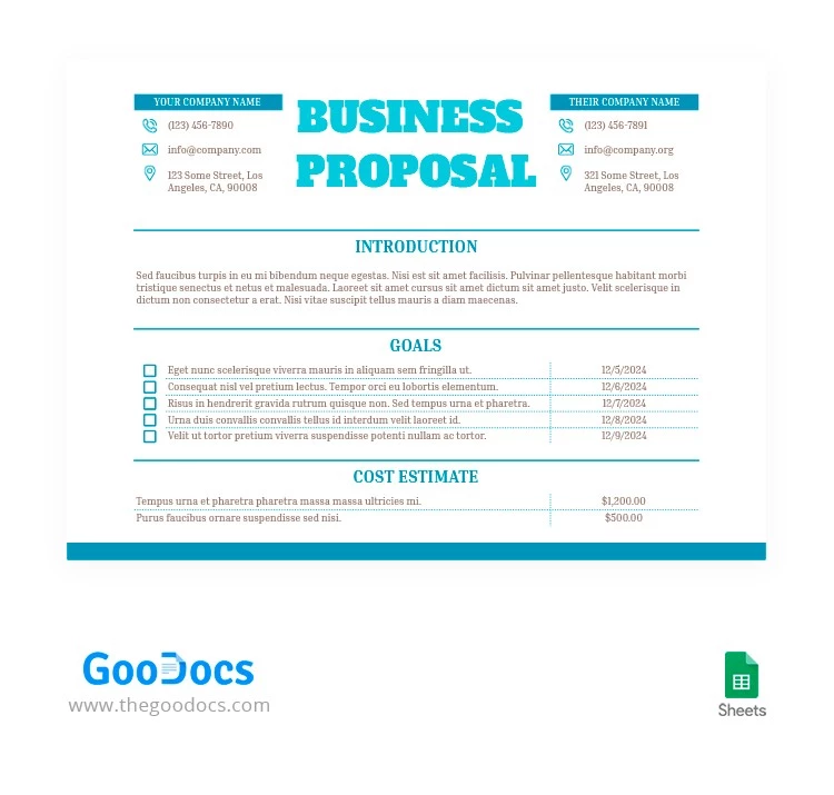 Professional Business Proposal - free Google Docs Template - 10064222