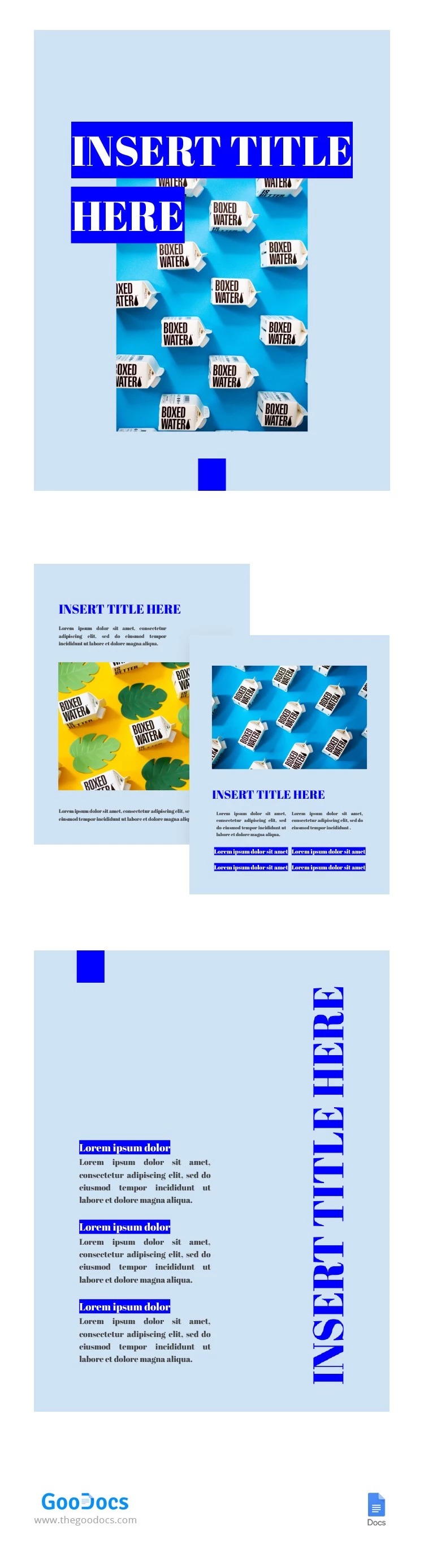 Carnet Bleu - free Google Docs Template - 10062418