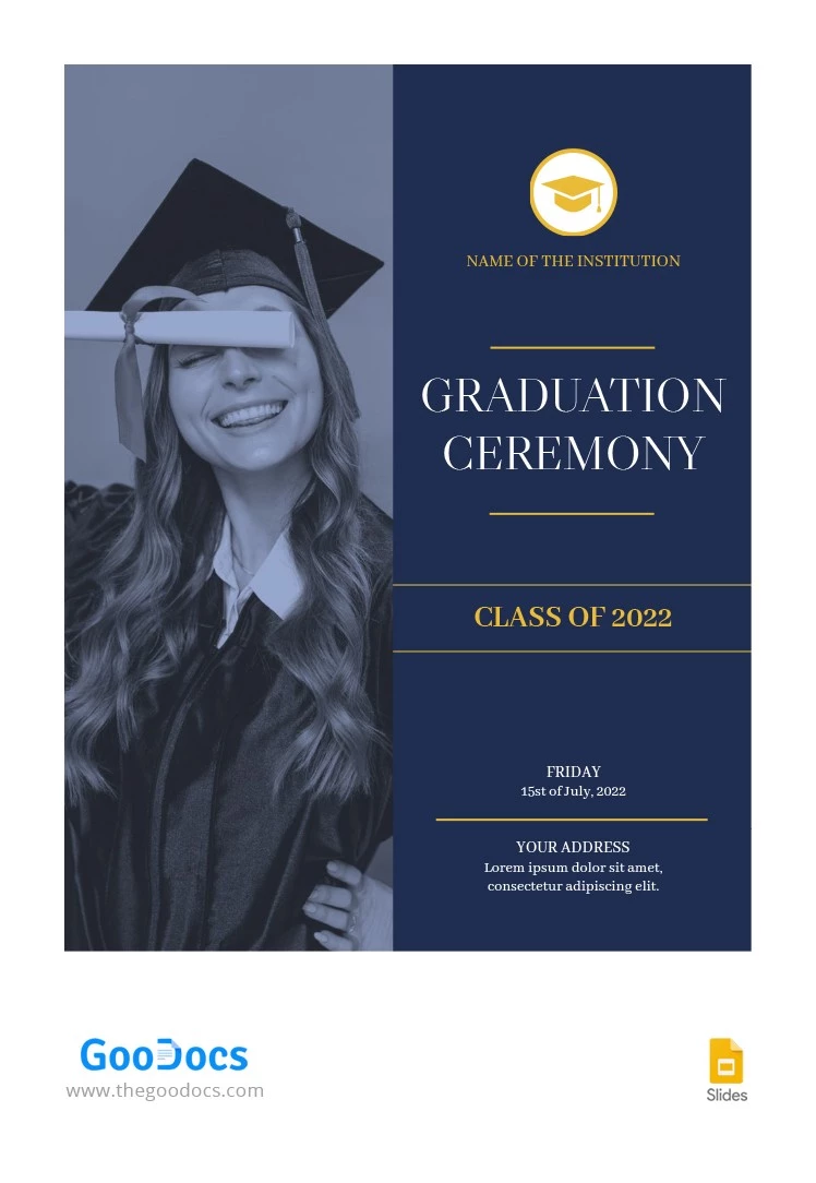 Blue Flyer Graduation - free Google Docs Template - 10062742