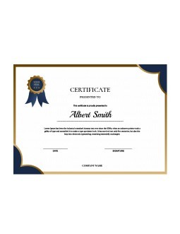 Certificate of Participation Delicate Certificates