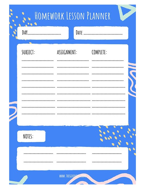 10+ Homework Planner Templates in Docs, Word, Pages, PDF, Sheets, Excel, Numbers, AI, PSD