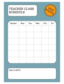 Free Blue Teacher Class Schedule Template In Google Docs