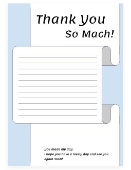 Free Blue Thankful Note Template in Google Docs and Microsoft Word ...