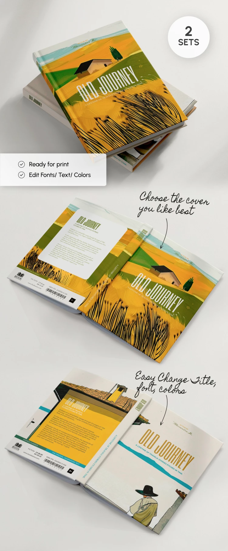 Layout elegante da capa do livro - free Google Docs Template - 10069046