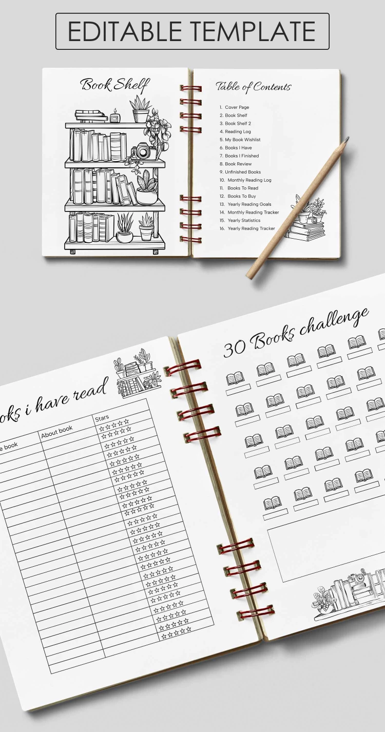 Journal de livres - free Google Docs Template - 10068837