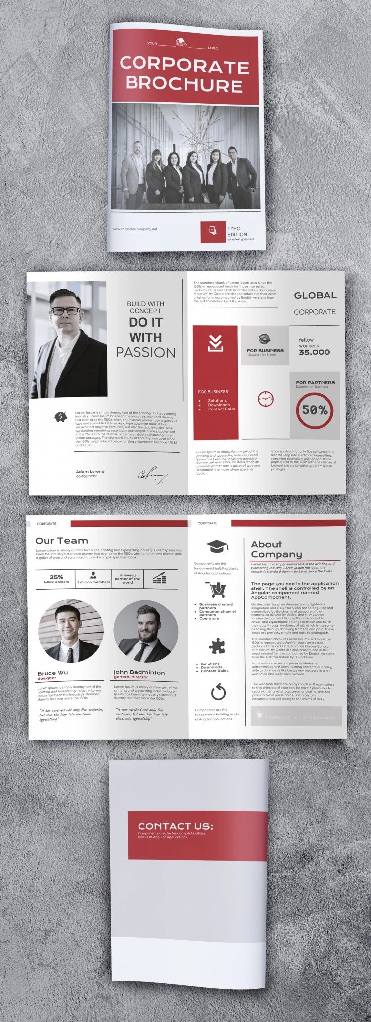 Red Corporate Brochure - free Google Docs Template - 10061523