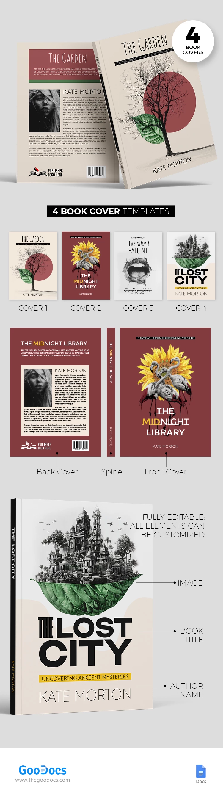 Stylish Books Cover - free Google Docs Template - 10068653