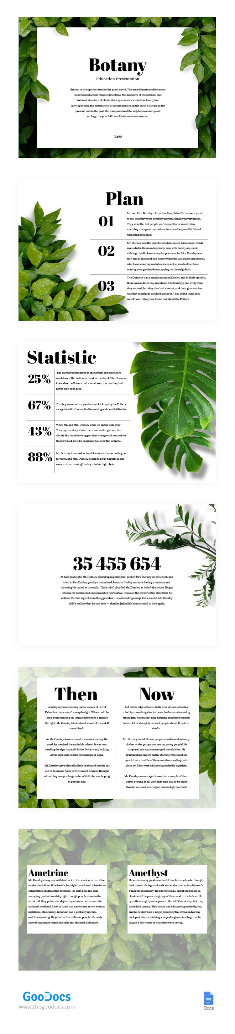 Botany Education Presentation - free Google Docs Template - 10063418