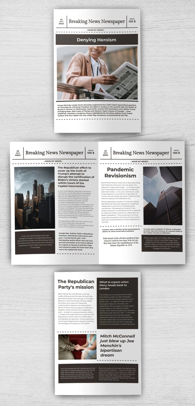 Breaking News Zeitung - free Google Docs Template - 10061861