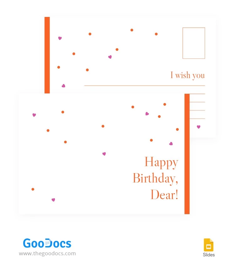 Bright Birthday Postcard - free Google Docs Template - 10063907
