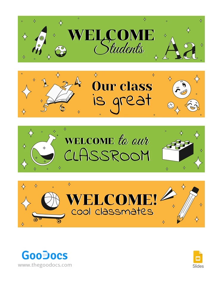 Bright Classroom Headers - free Google Docs Template - 10062568