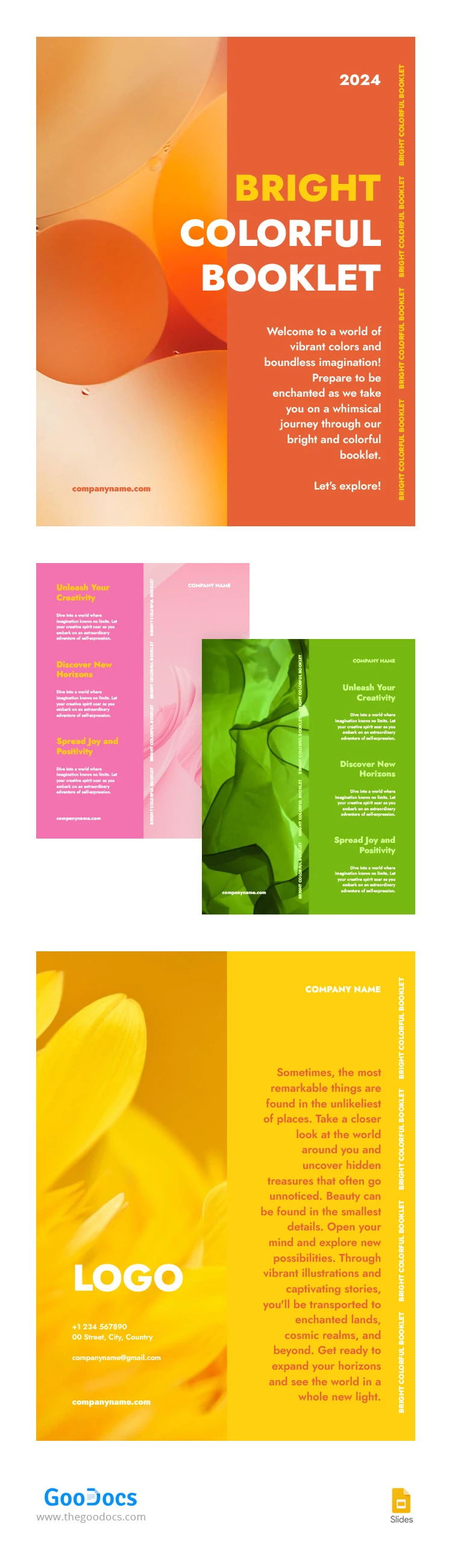 Bright Colorful Booklet - free Google Docs Template - 10066202