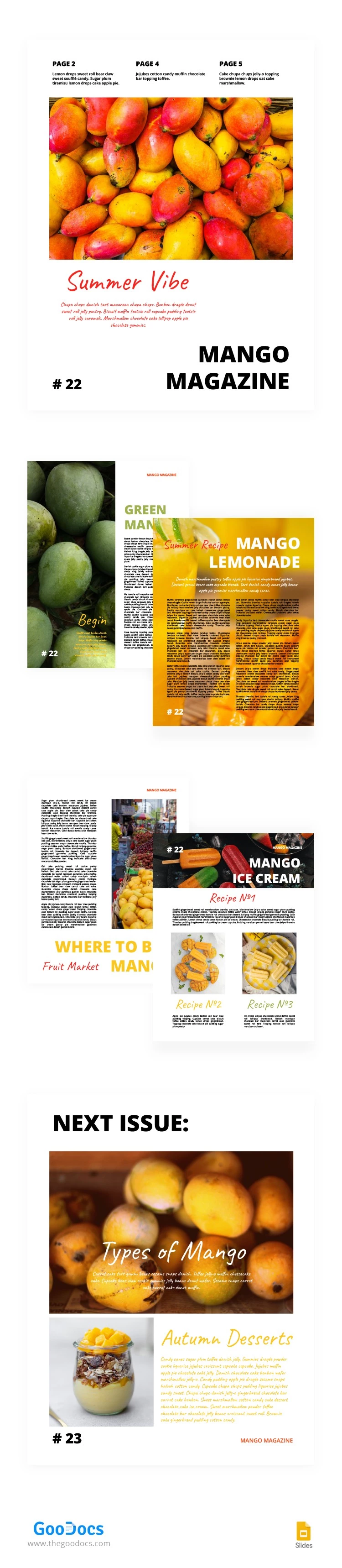 Revista de Frutas Brilhantes - free Google Docs Template - 10063860