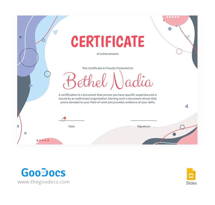 Bright Funny Certificate - free Google Docs Template - 10065067