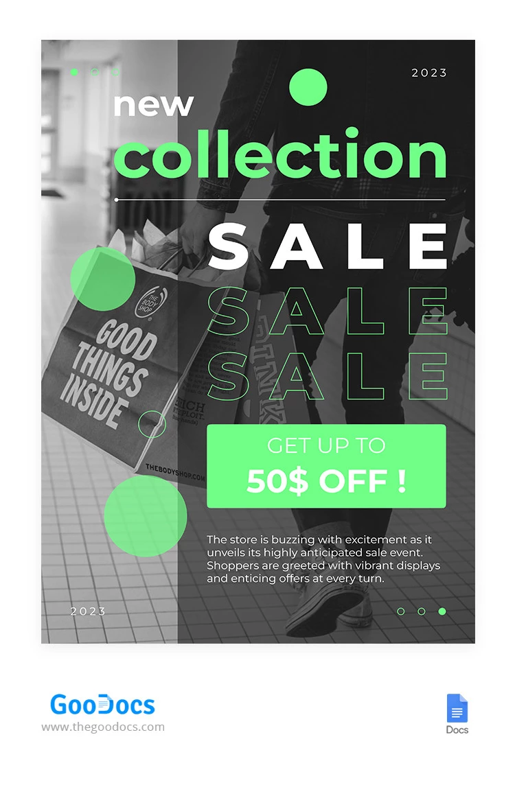 Bright Green Store Flyer - free Google Docs Template - 10066291
