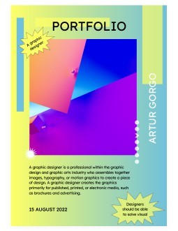 professional portfolio cover page design