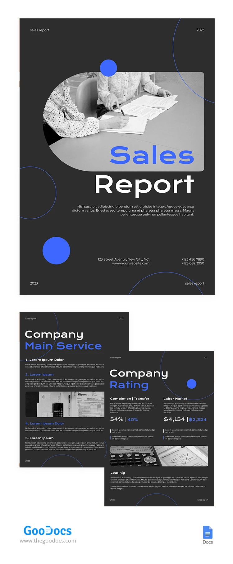 Rapport de vente lumineux - free Google Docs Template - 10065536