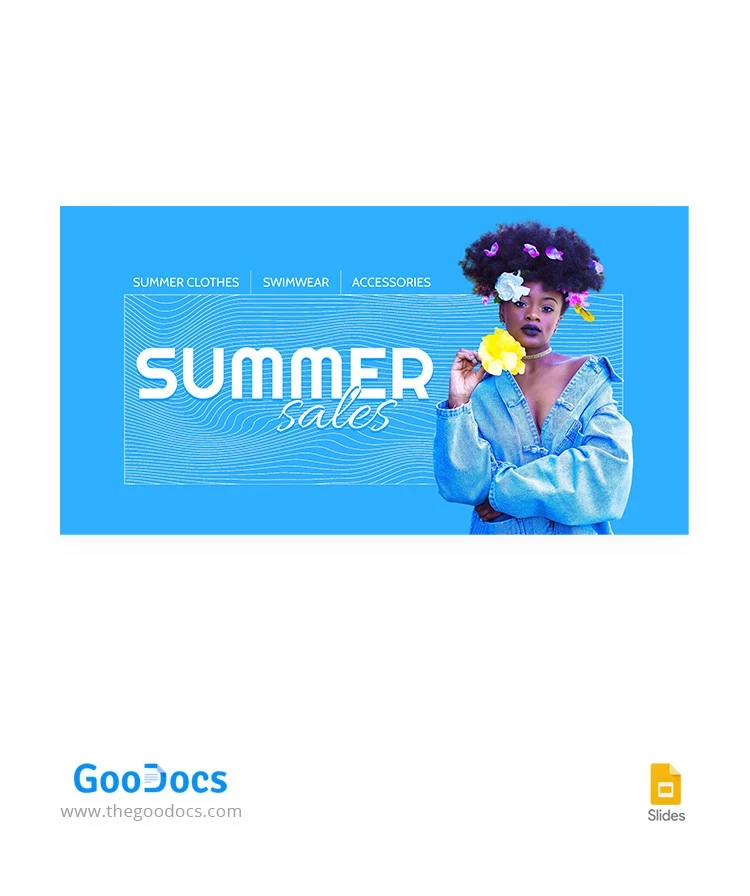 Bright Summer Sales Facebook Cover - free Google Docs Template - 10064161