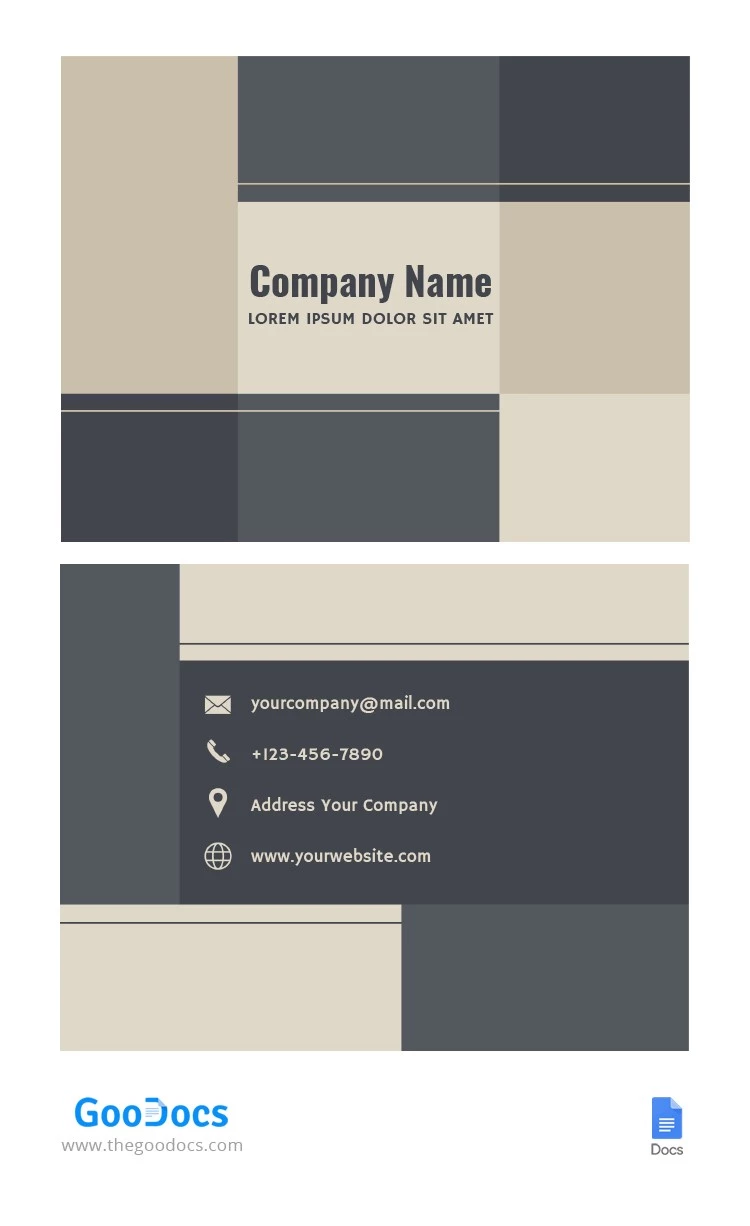 Business Card in Brown Tones - free Google Docs Template - 10062758