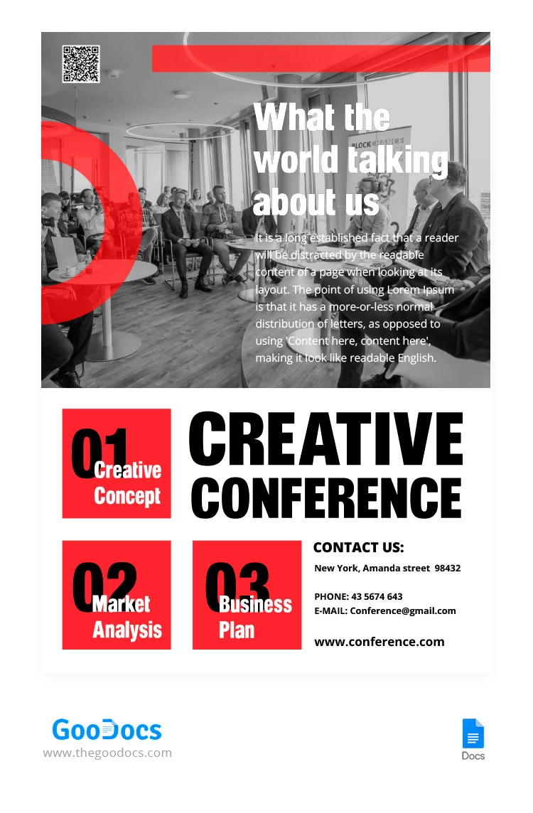 Business Conference Flyers - free Google Docs Template - 10065442