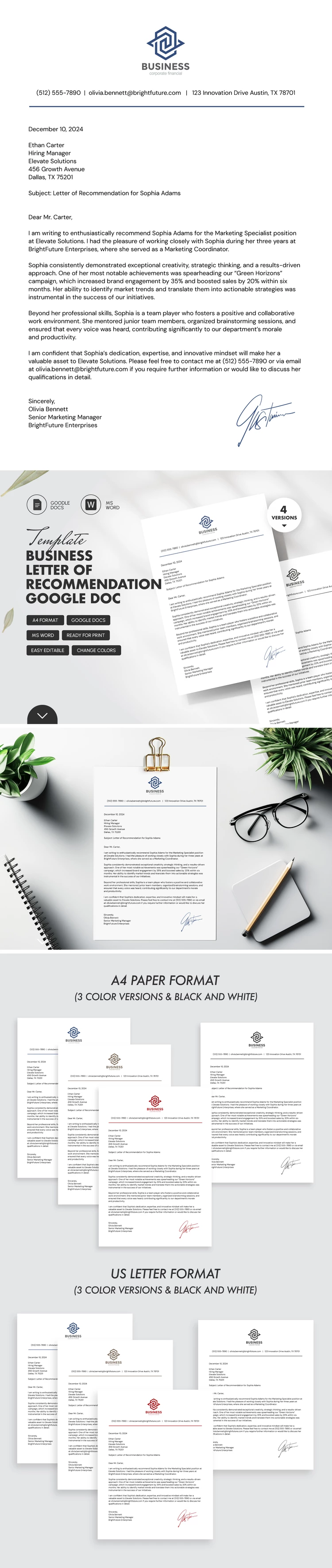 Business Letter of Recommendation - free Google Docs Template - 10069714