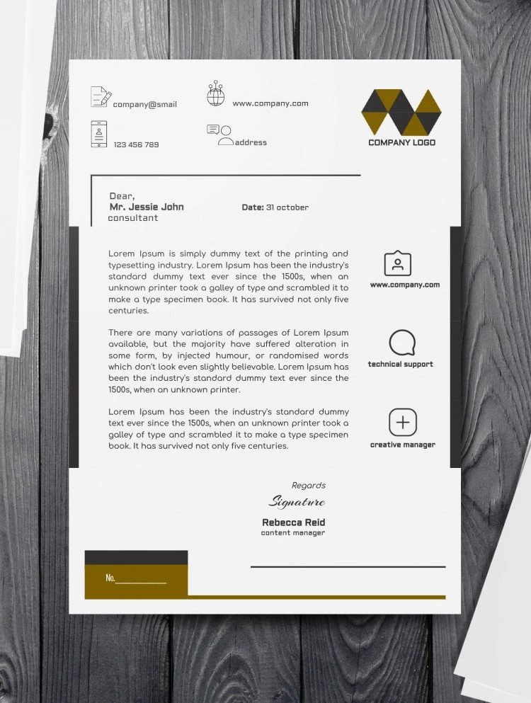 Frisches Firmenbriefkopf - free Google Docs Template - 10061548