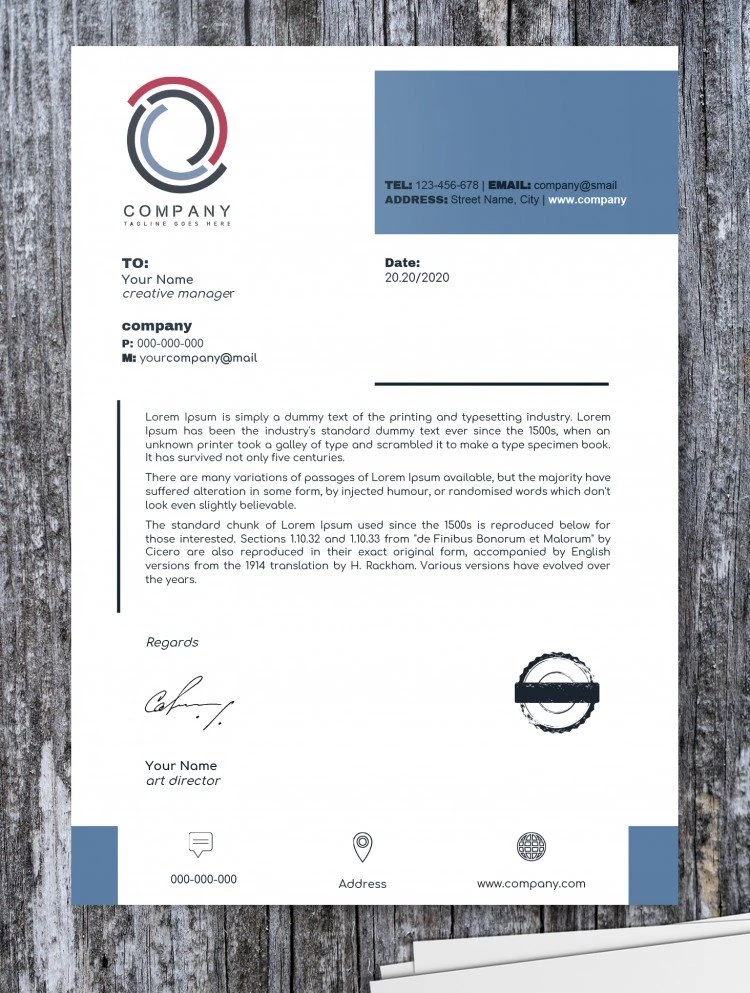 Business Letterhead - free Google Docs Template - 10061583