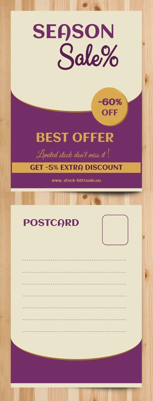 Tarjeta postal de oferta comercial. - free Google Docs Template - 10061761