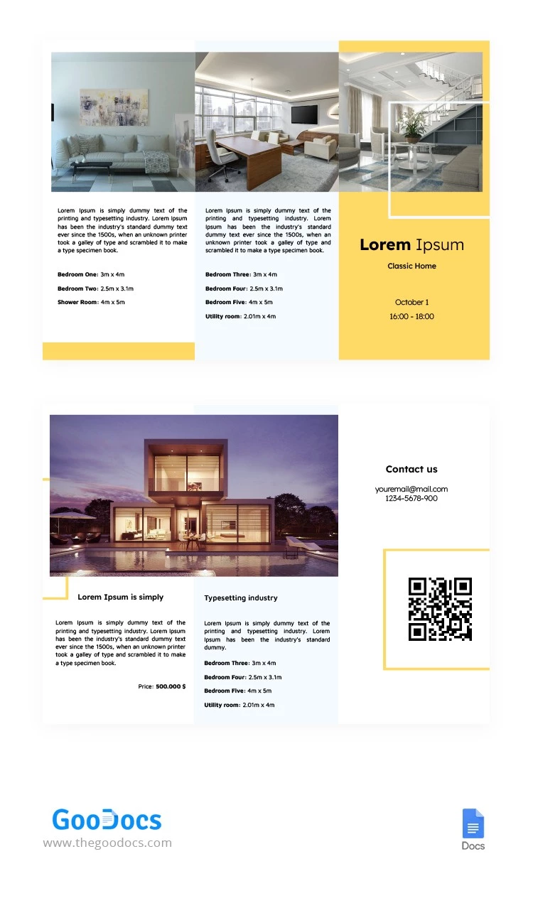 Kauf eines Zuhause-Faltblatts - free Google Docs Template - 10062451