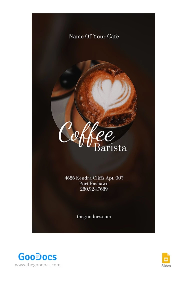 Cafe Coffee Instagram Stories - free Google Docs Template - 10065291