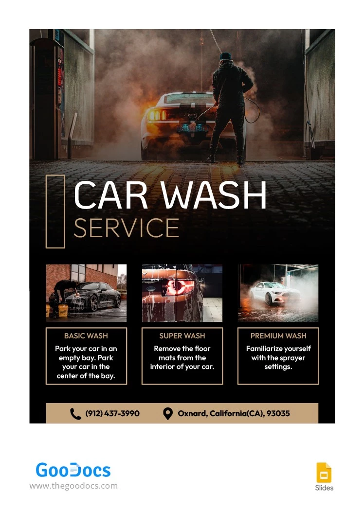 Volantino del servizio di Car Wash - free Google Docs Template - 10064207