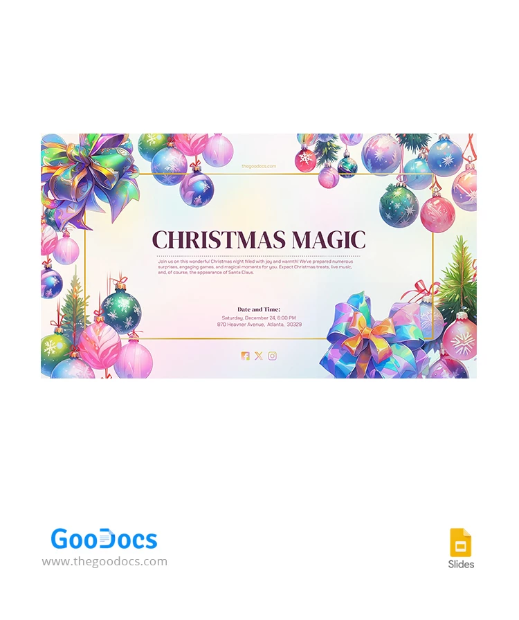 Cartoon Christmas Tree Decorations YouTube Thumbnail - free Google Docs Template - 10067446
