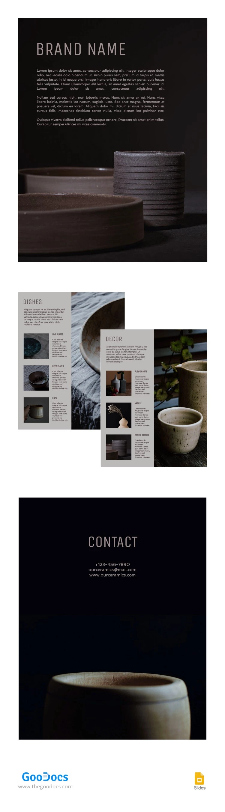 Catálogo de productos de cerámica - free Google Docs Template - 10062746
