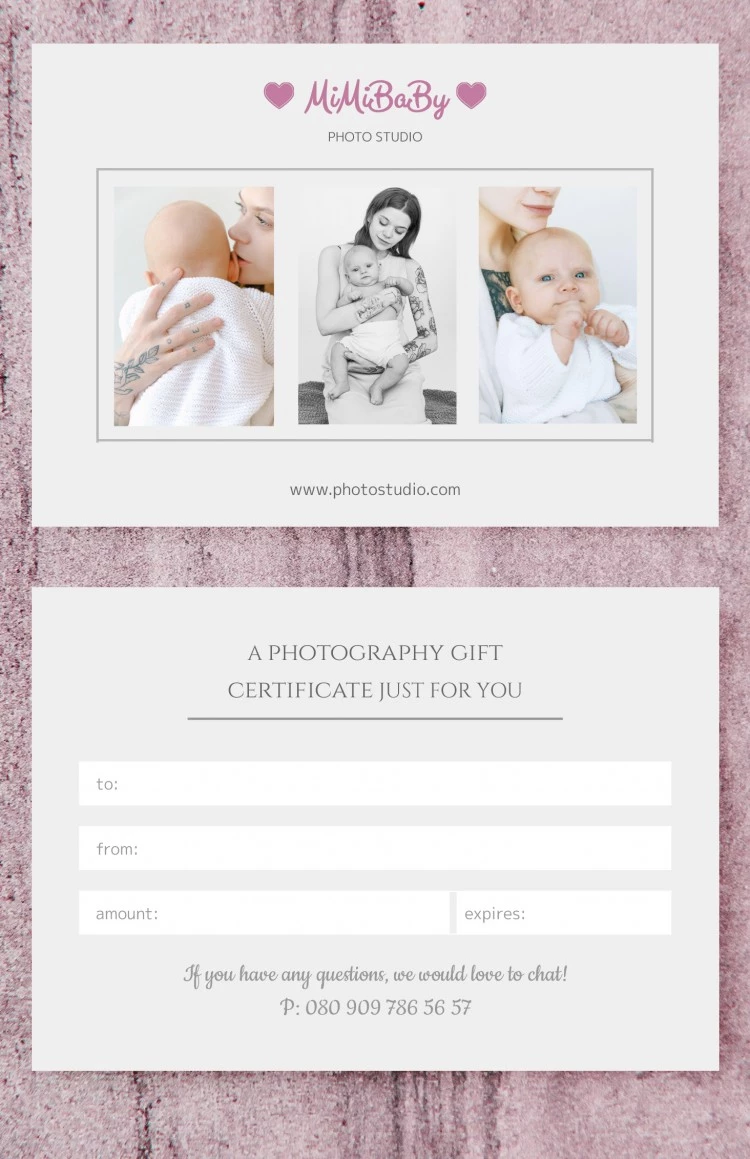 Photography Gift Certificate - free Google Docs Template - 10061807