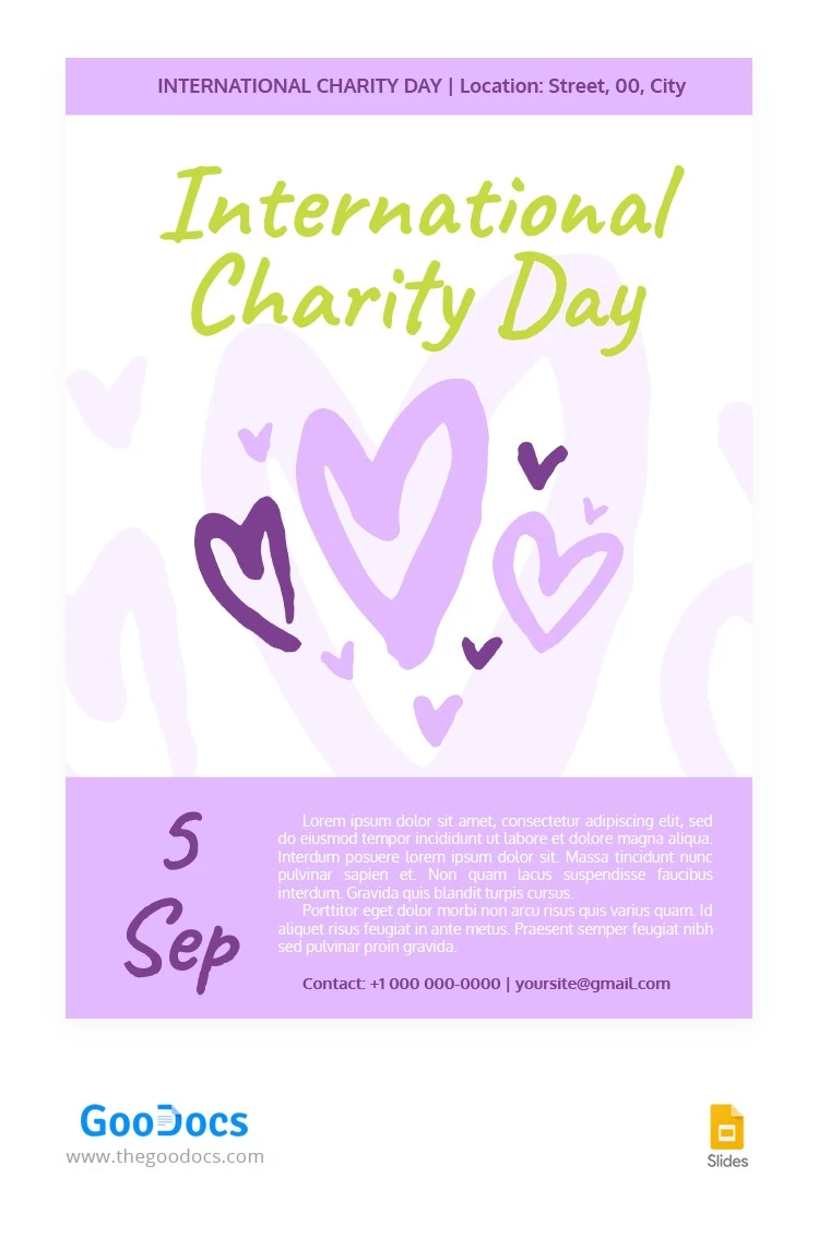 Charity Day Classroom Announcement - free Google Docs Template - 10062873
