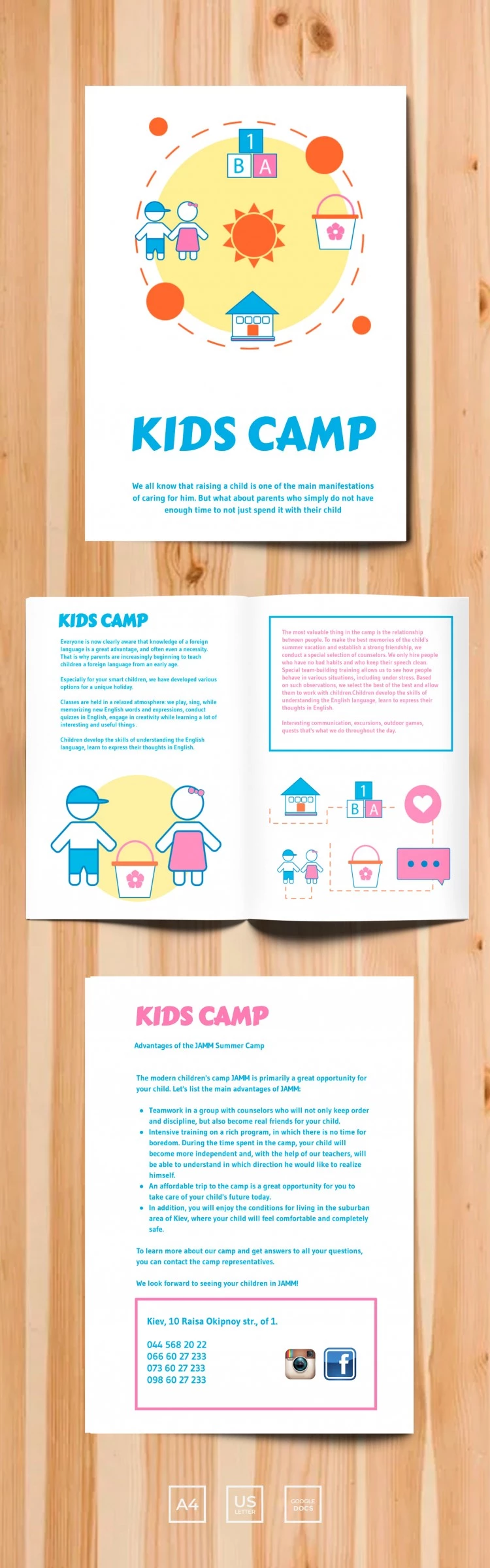 Folleto para niños - free Google Docs Template - 10061706