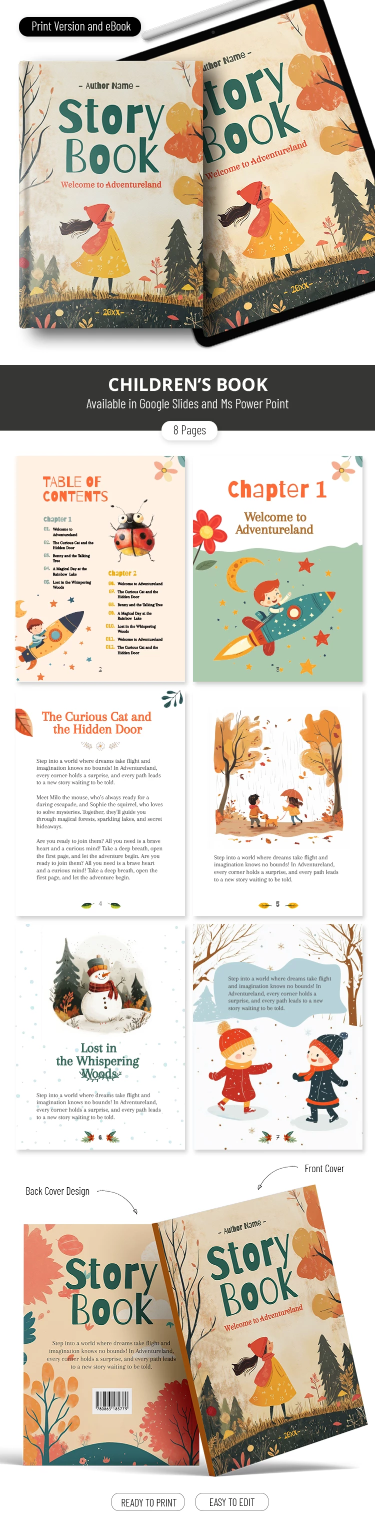 Perfect Children's Book - free Google Docs Template - 10069792