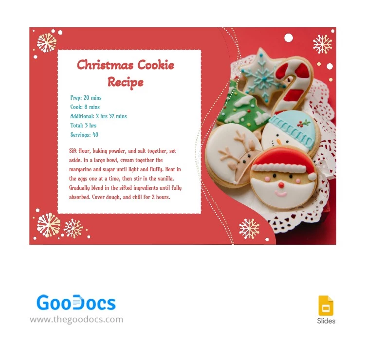 Receta de galletas de Navidad - free Google Docs Template - 10062625
