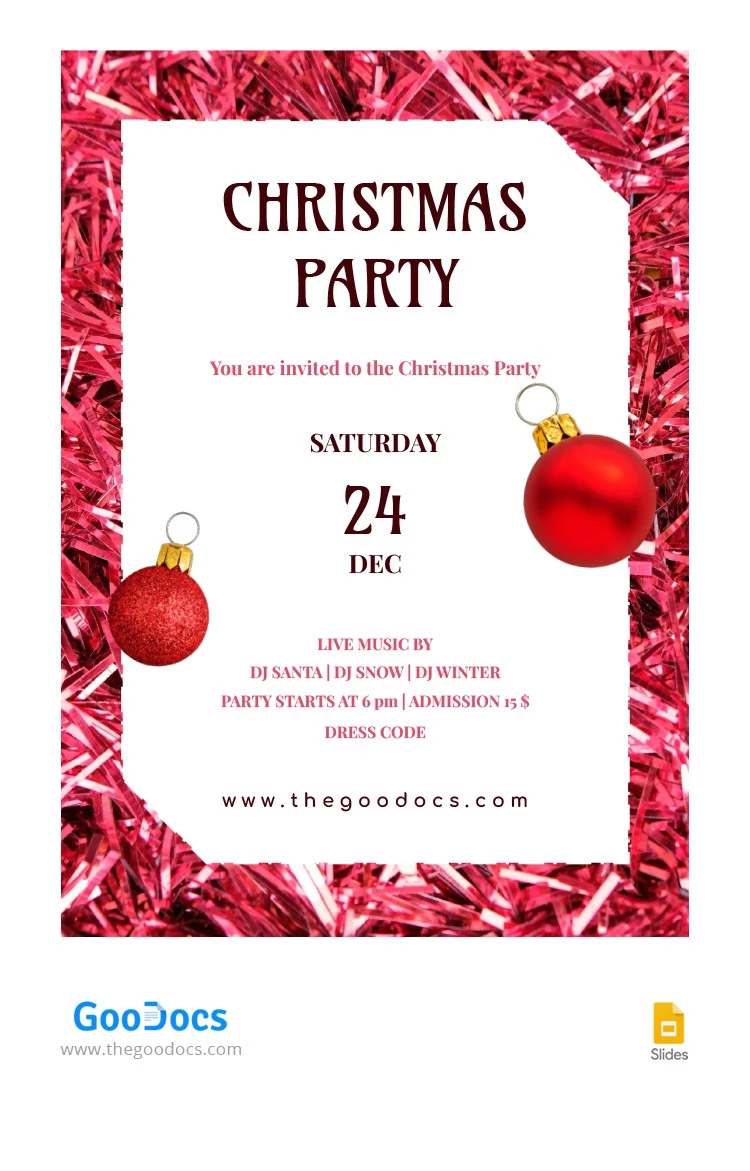 Invitation à la fête de Noël - free Google Docs Template - 10062852