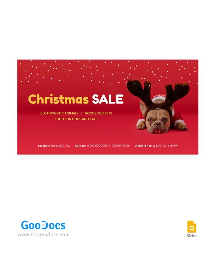 Christmas Sale Facebook Cover - free Google Docs Template - 10062654