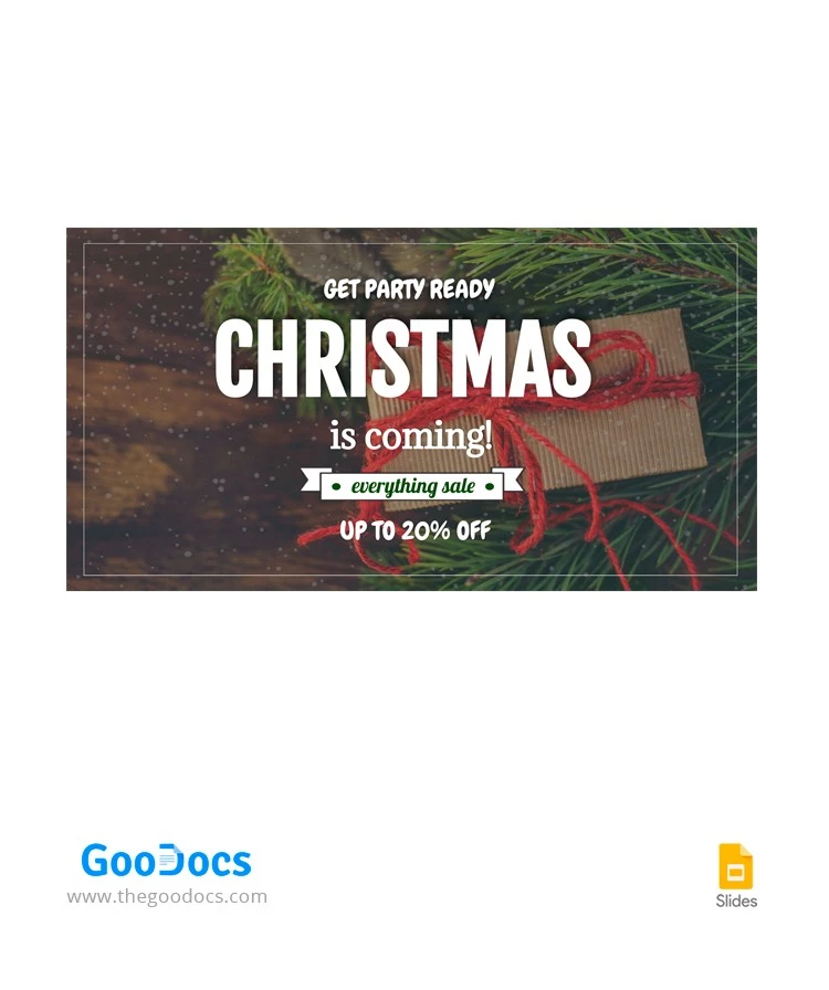 Weihnachtsverkauf Facebook-Veranstaltung Deckblatt - free Google Docs Template - 10062604