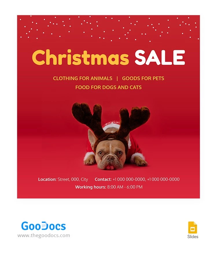 Weihnachtsverkauf Instagram-Beitrag - free Google Docs Template - 10062655