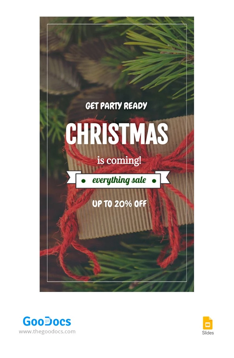 Beautiful Christmas Sale Instagram Story - free Google Docs Template - 10062606
