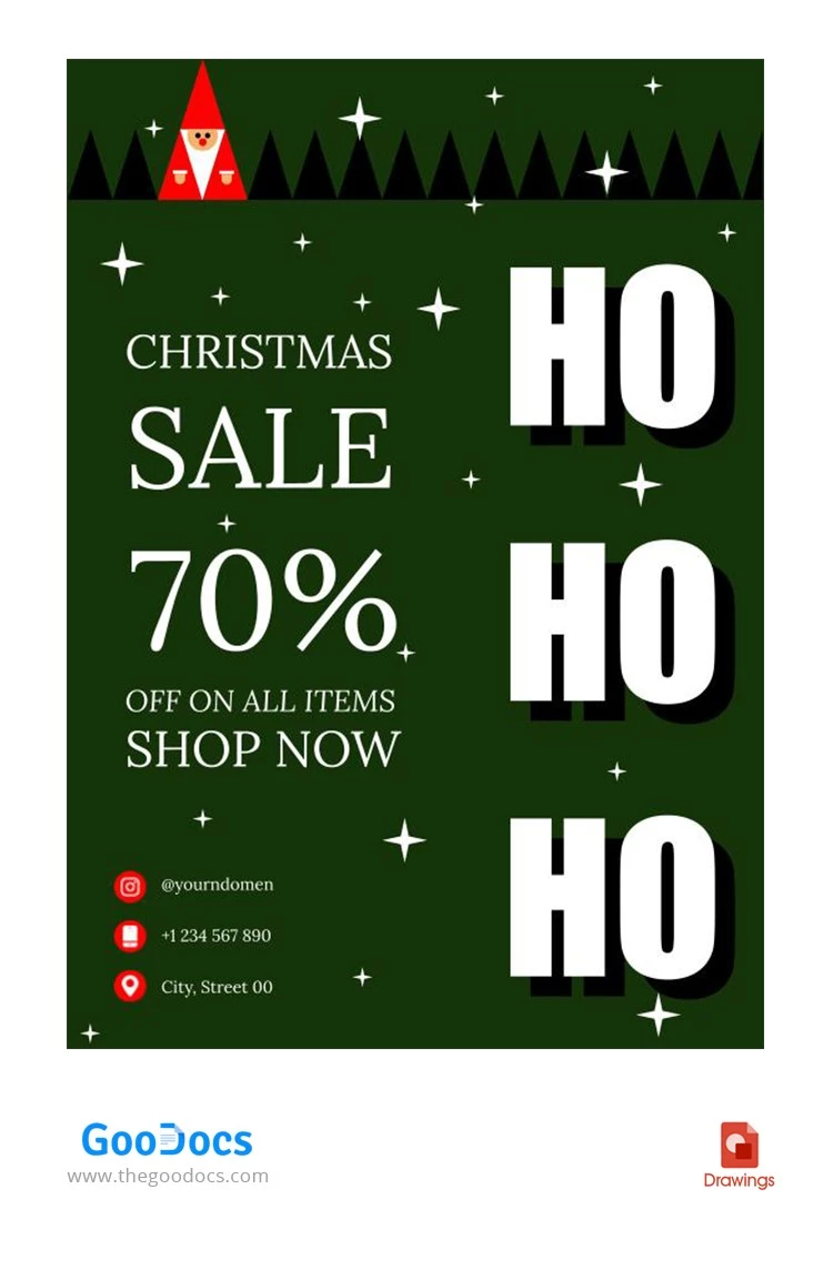 Christmas Sale Post Card - free Google Docs Template - 10062557
